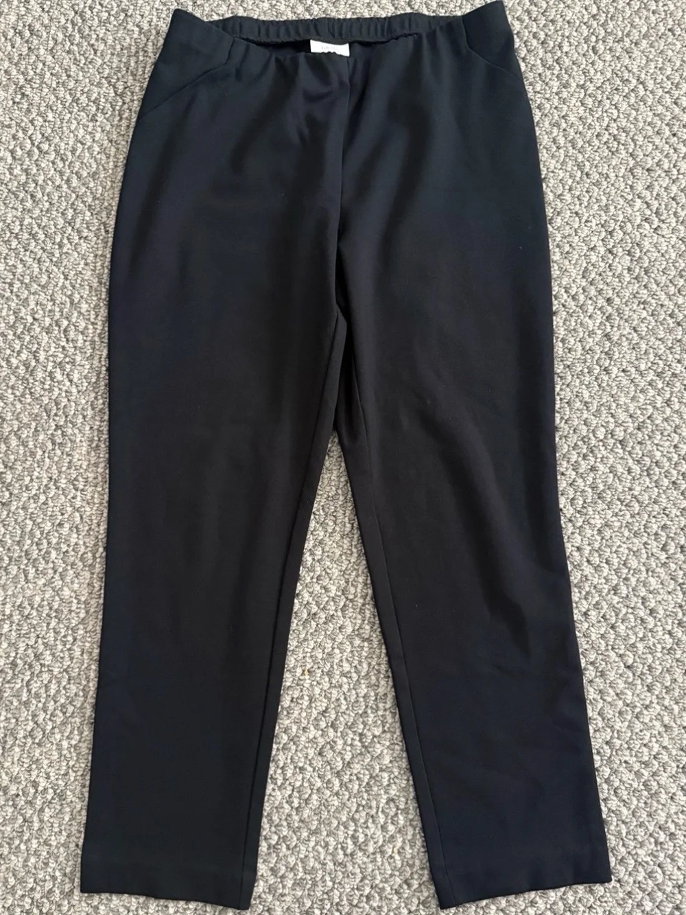 J. Jill Ponte Slim Leg Pants Black Stretch Pull On Petite Medium